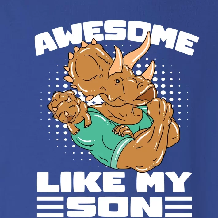 Dino Dad Awesome Like My Son Fathers Day Gift Toddler Long Sleeve Shirt