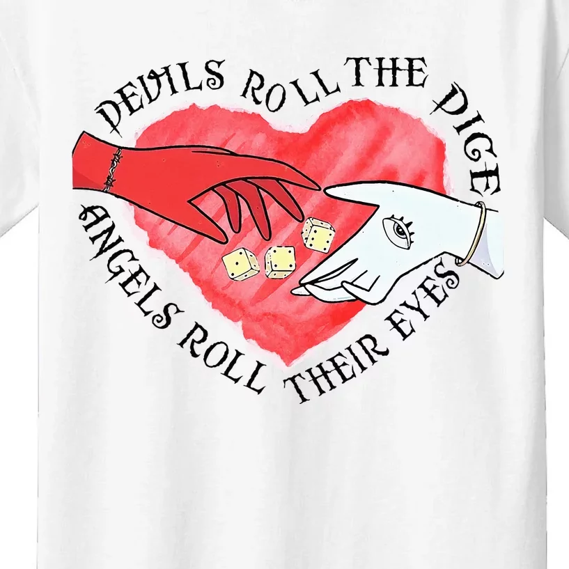 Devils Dice Angels Eyes Valentine's Day Costume Kids T-Shirt