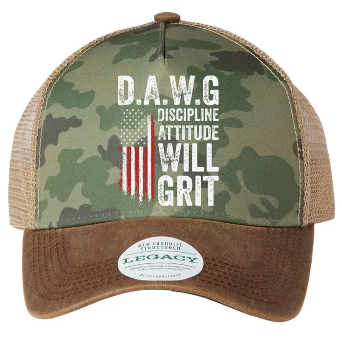 D.A.W.G Discipline Attitude Will Grit Gym Motivation Workout Legacy Tie Dye Trucker Hat