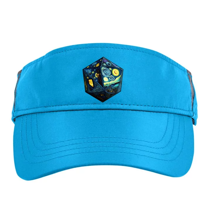 D20 Dice Art Van Gogh Starry Night Cool Realistic D20 Dice Adult Drive Performance Visor