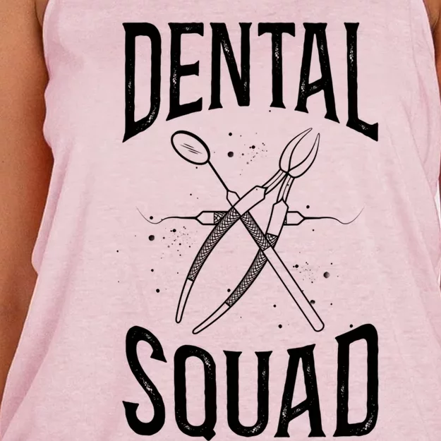 Dentist Dental Assistant Hygienist Squad Gift Women's Knotted Racerback Tank