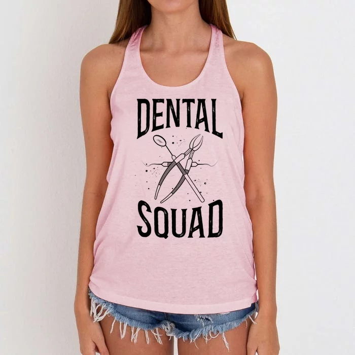 Dentist Dental Assistant Hygienist Squad Gift Women's Knotted Racerback Tank