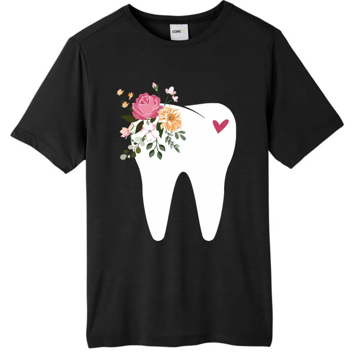 Dentist Dental Assistant Oral Hygienist Tooth Flower ChromaSoft Performance T-Shirt