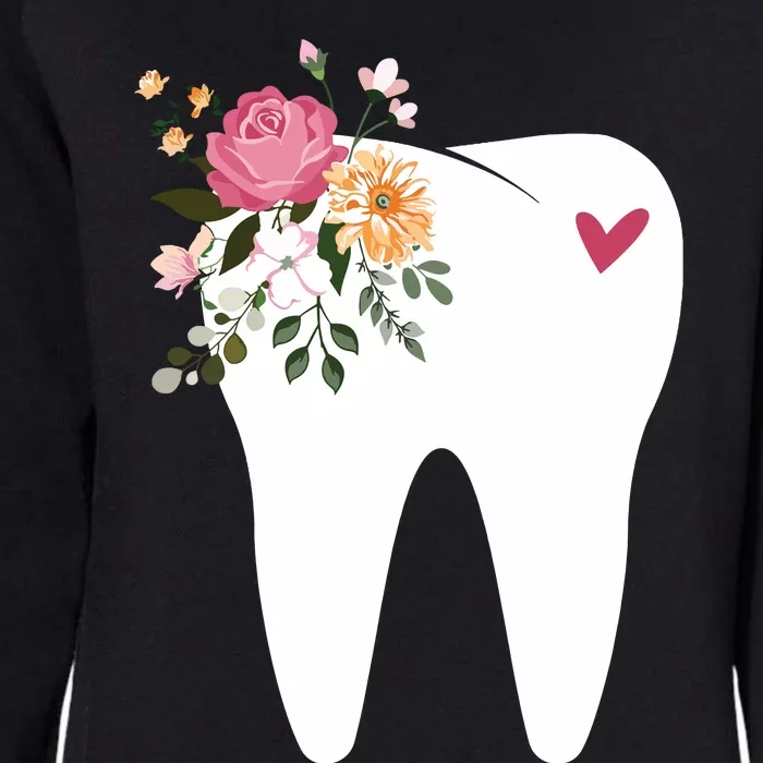 Dentist Dental Assistant Oral Hygienist Tooth Flower Womens California Wash Sweatshirt