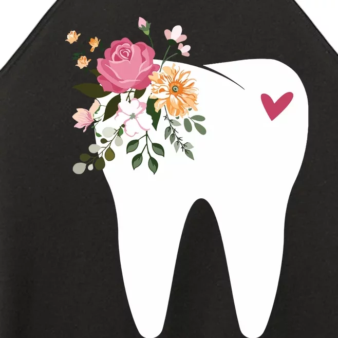 Dentist Dental Assistant Oral Hygienist Tooth Flower Women’s Perfect Tri Rocker Tank