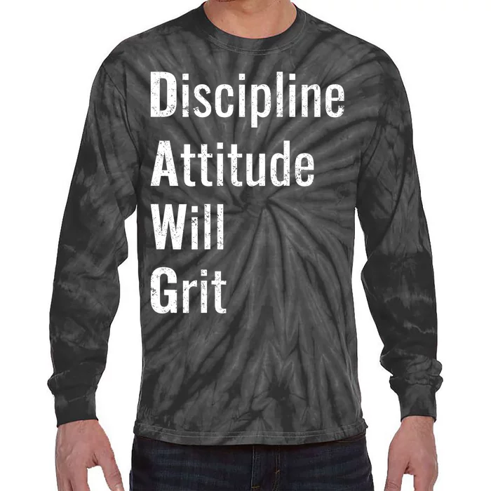 D.A.W.G Discipline Attitude Will Grit Tie-Dye Long Sleeve Shirt