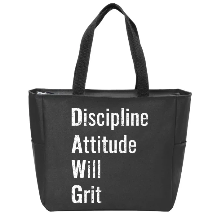 D.A.W.G Discipline Attitude Will Grit Zip Tote Bag