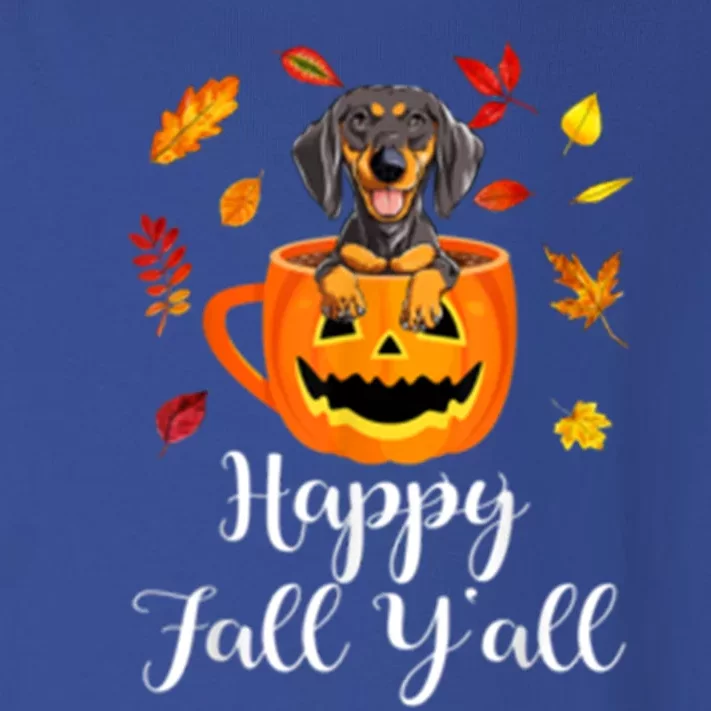 Dachshund Dog Autumn Fall Pumpkin Truck Mappe Thanksgiving Gift Toddler Long Sleeve Shirt