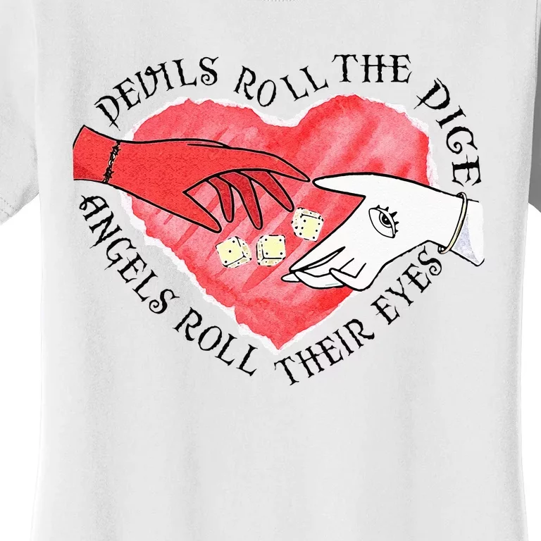 Devils Dice Angels Eyes Valentines Day Costume Women's T-Shirt