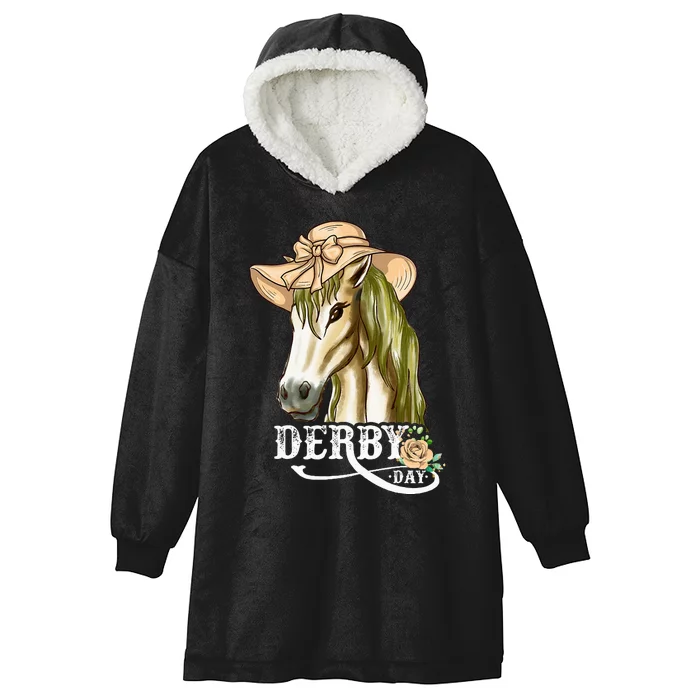 Derby Day And Hats It Must Be Derby Talk Derby To Me Hooded Wearable Blanket