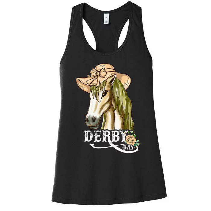 Derby Day And Hats It Must Be Derby Talk Derby To Me Women's Racerback Tank