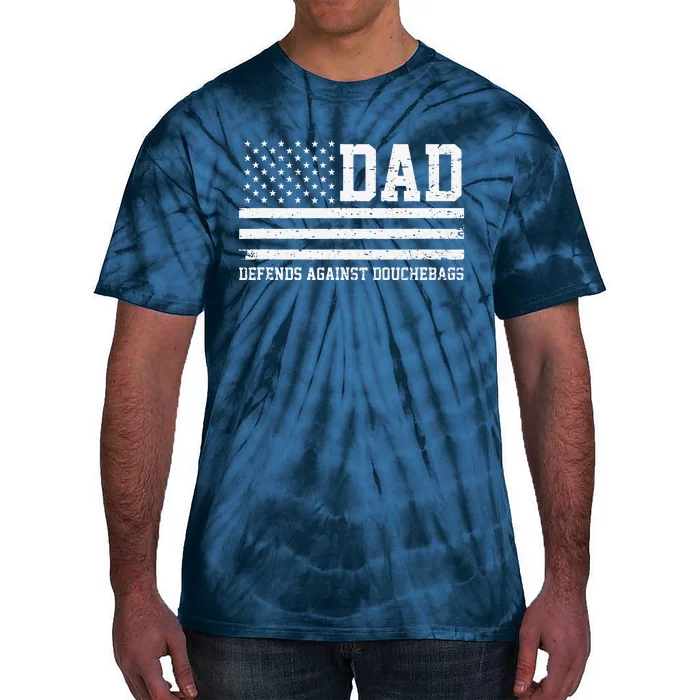 Dad Defends Against Douchebags Apparel Father Day Quote Tie-Dye T-Shirt