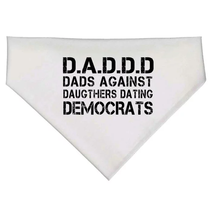 Daddd Dads Against Daughters Dating Democrats Great Gift USA-Made Doggie Bandana