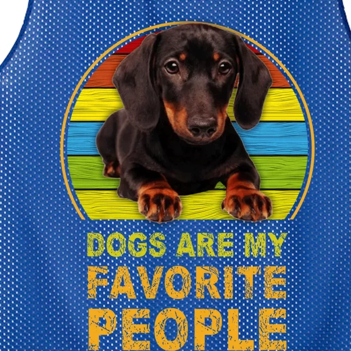 Dachshund Dogs Are My Favorite People Cute Gift Mesh Reversible Basketball Jersey Tank