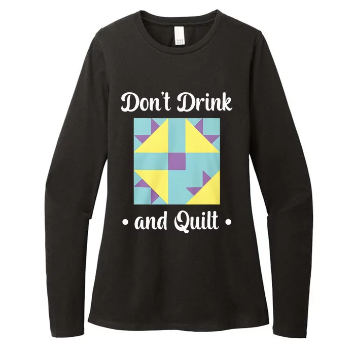 DonT Drink And Quilt Womens CVC Long Sleeve Shirt