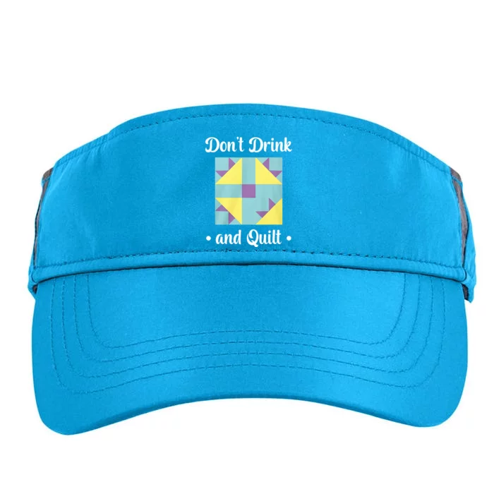 DonT Drink And Quilt Adult Drive Performance Visor