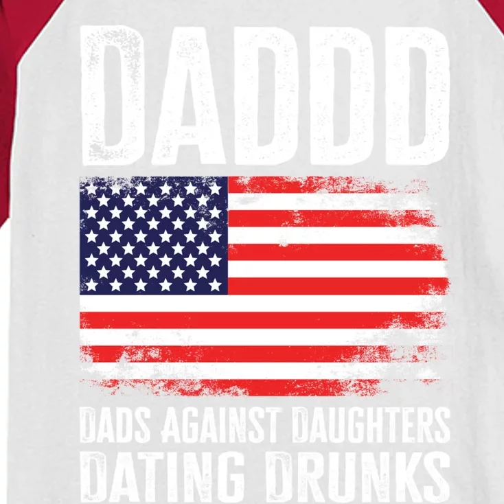 Daddd Dads Against Daughters Dating Drunks Great Gift Kids Colorblock Raglan Jersey