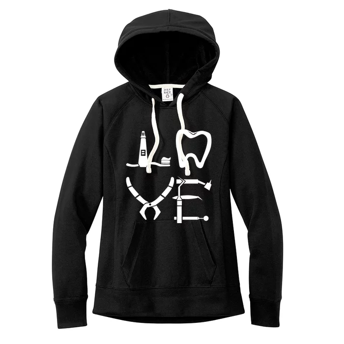 Dentist Dental Assistant Love Design Hygienist Doctor Gift Women's Fleece Hoodie