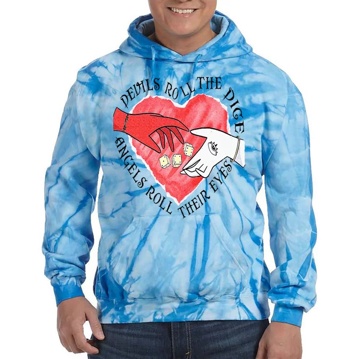 Devils Dice Angels Eyes Valentines Day Tie Dye Hoodie