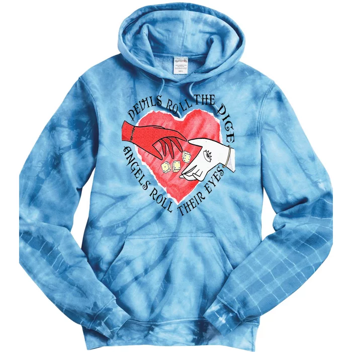 Devils Dice Angels Eyes Valentines Day Tie Dye Hoodie