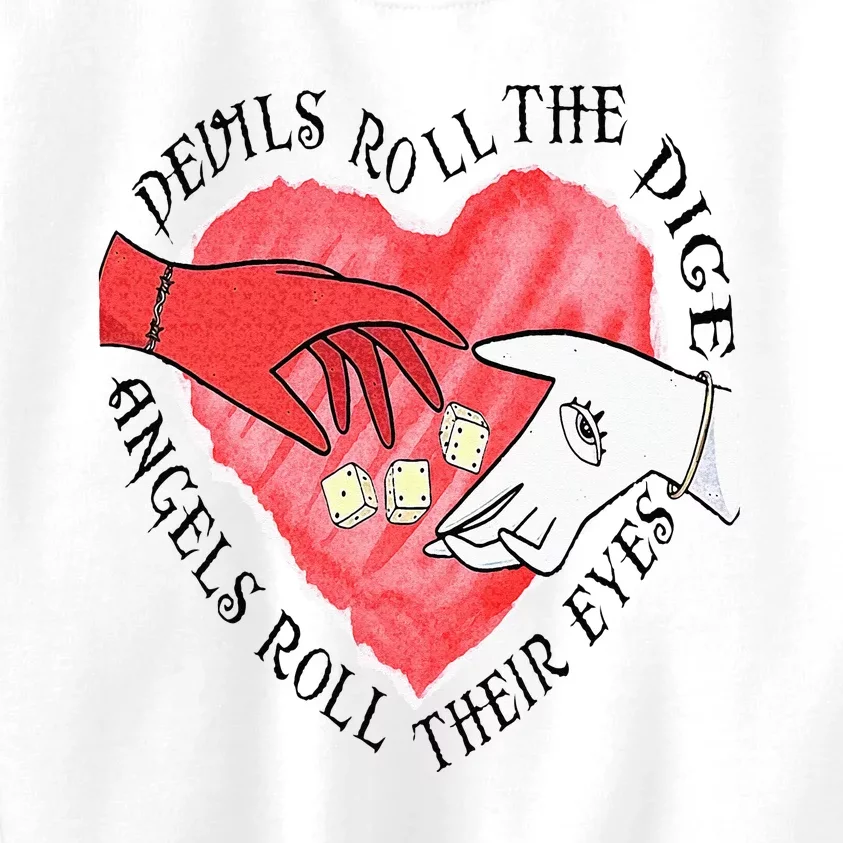 Devils Dice Angels Eyes Valentines Day Kids Sweatshirt