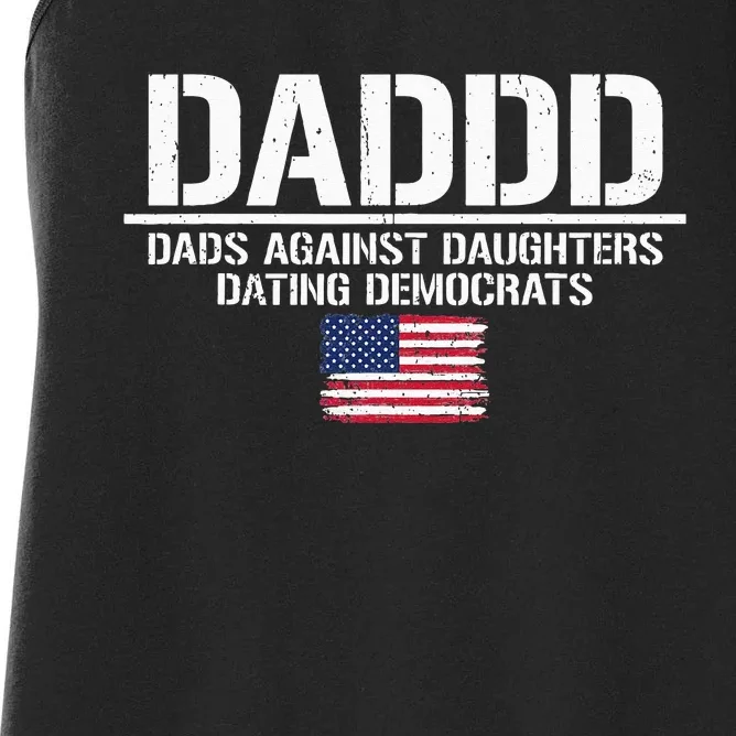 Daddd Dads Against Daughters Dating Democrats Women's Racerback Tank