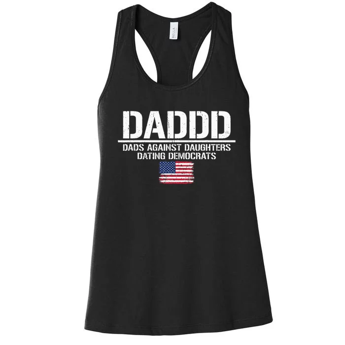 Daddd Dads Against Daughters Dating Democrats Women's Racerback Tank