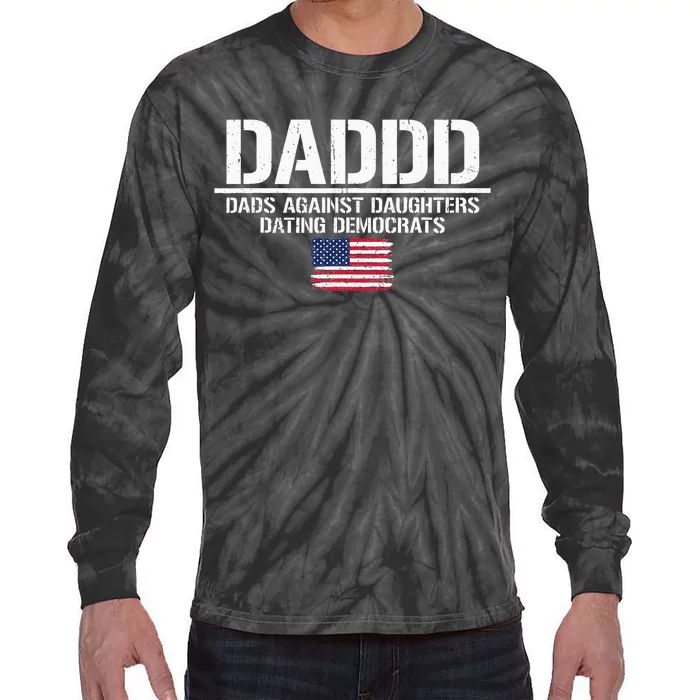 Daddd Dads Against Daughters Dating Democrats Tie-Dye Long Sleeve Shirt