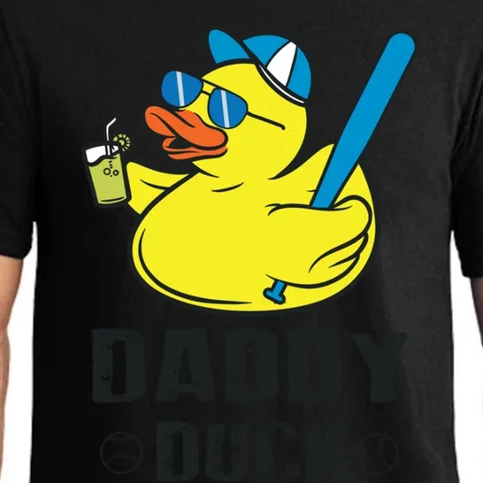 Daddy Duck Baseball Dad Rubber Duck Gift Pajama Set