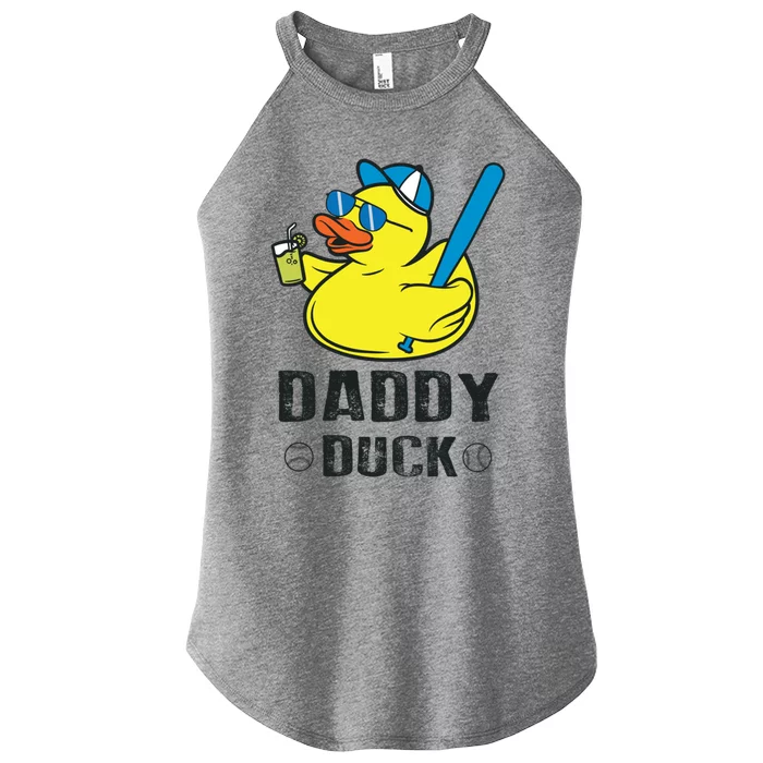 Daddy Duck Baseball Dad Rubber Duck Gift Women’s Perfect Tri Rocker Tank