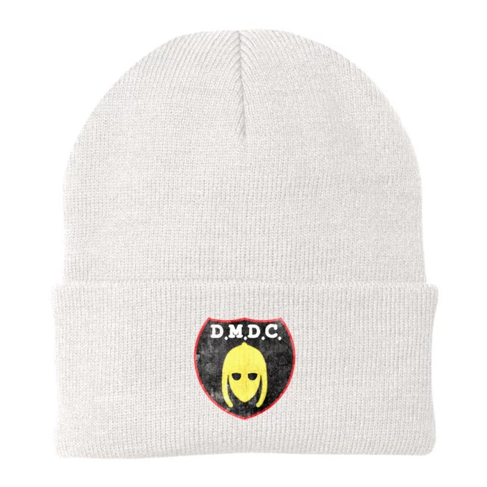 Dmdc Detectorists Badge Distressed Knit Cap Winter Beanie