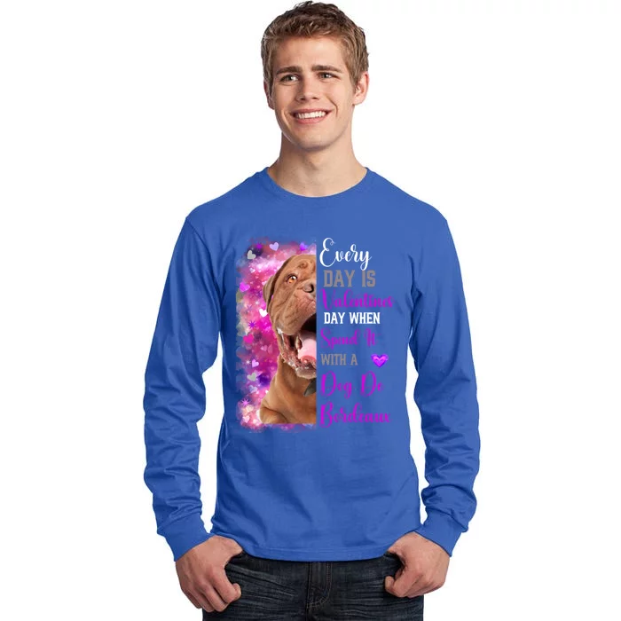 Dog De Bordeaux Mom Funny Valentines Day Dog Lovers Funny Gift Tall Long Sleeve T-Shirt