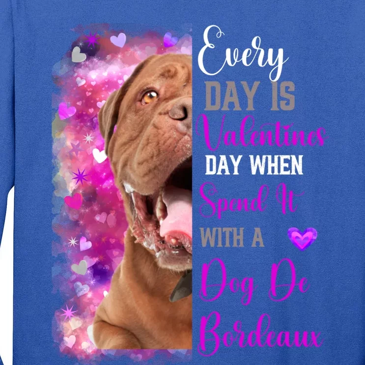 Dog De Bordeaux Mom Funny Valentines Day Dog Lovers Funny Gift Tall Long Sleeve T-Shirt