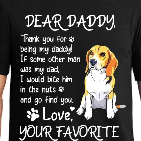 Dear Daddy Beagle Dog Dad Fathers Day Pajama Set