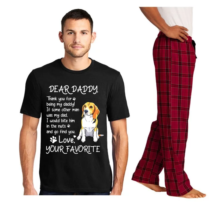 Dear Daddy Beagle Dog Dad Fathers Day Pajama Set