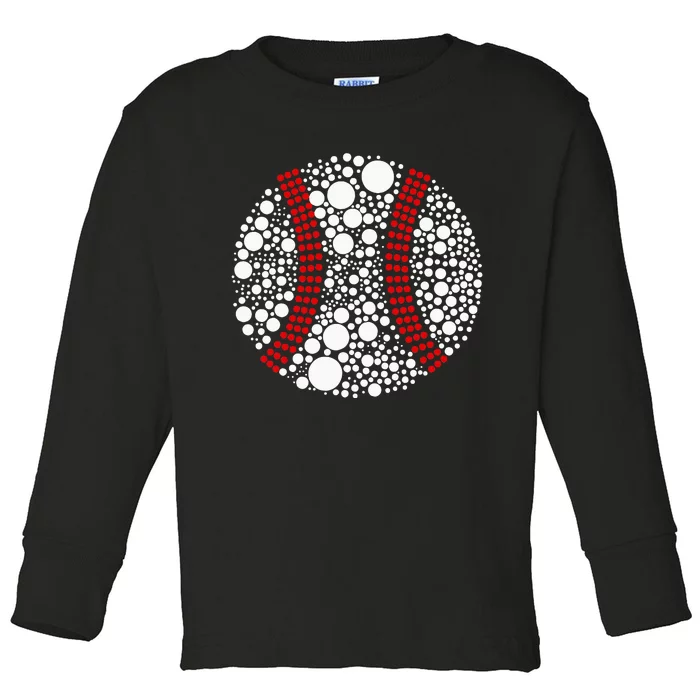 \Dot Day Baseball Lover Dot Day Make Your Mark Dot Day Toddler Long Sleeve Shirt