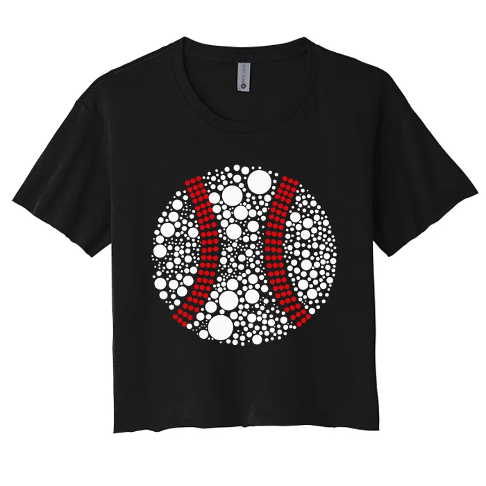 Dot Day Baseball Lover Dot Day Make Your Mark Dot Day Women's Crop Top Tee