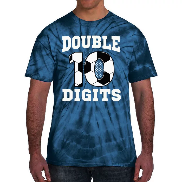 Double Digits Birthday 10 Soccer 10th Bday Tie-Dye T-Shirt