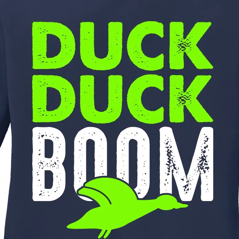 Duck Duck Boom Ladies Long Sleeve Shirt