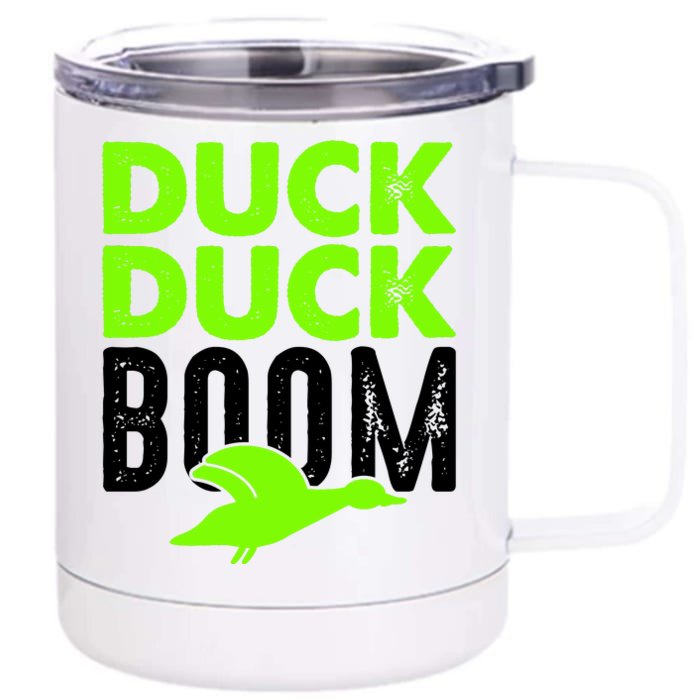 Duck Duck Boom Front & Back 12oz Stainless Steel Tumbler Cup