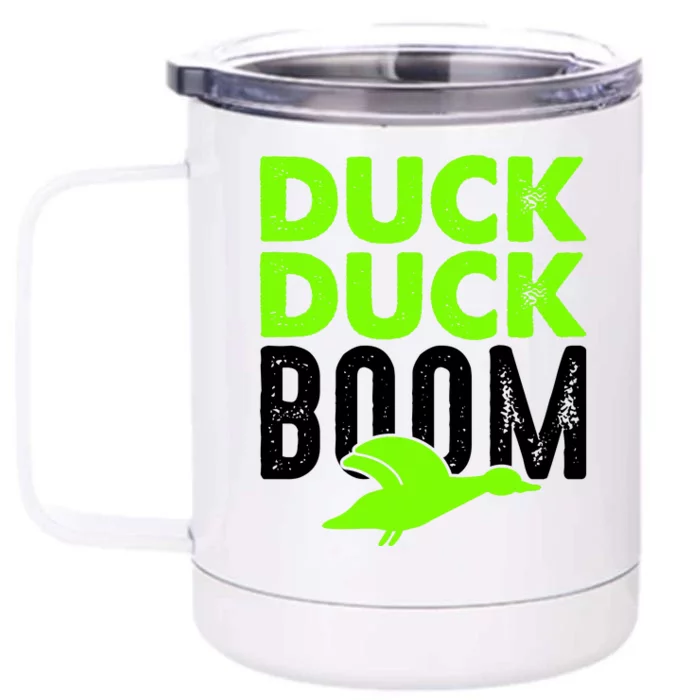 Duck Duck Boom Front & Back 12oz Stainless Steel Tumbler Cup