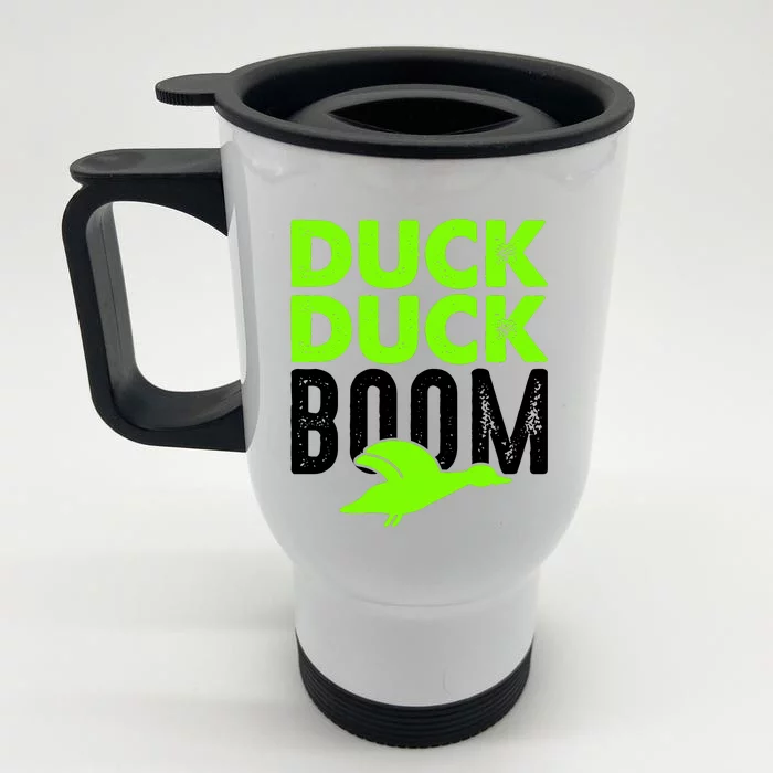 Duck Duck Boom Front & Back Stainless Steel Travel Mug