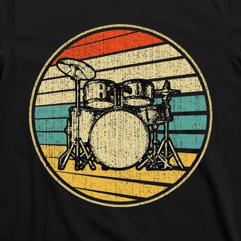 Drums Drummer Band Drumset Retro Drum Set 70s 80s T-Shirt