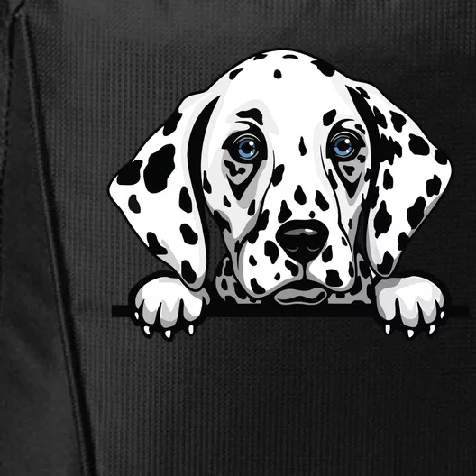 Dalmatian Dog Breed Popping Up Fun Dalmatian Owner City Backpack