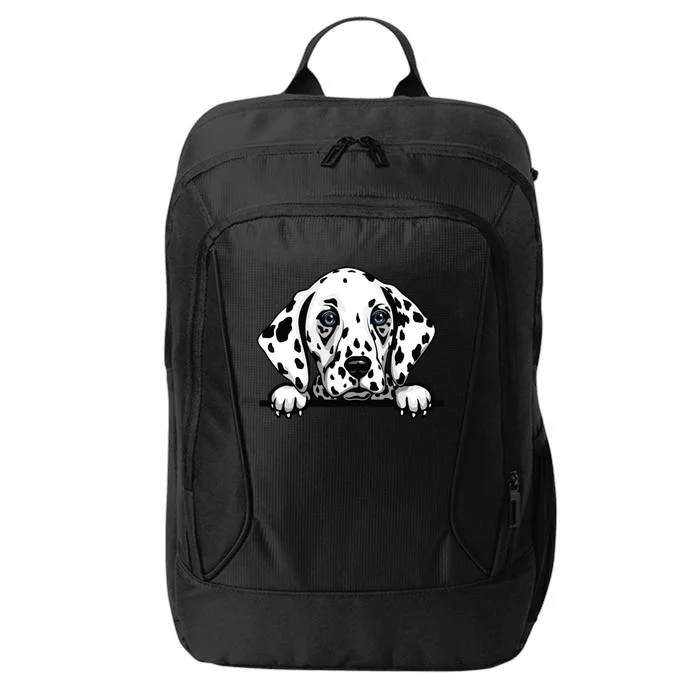 Dalmatian Dog Breed Popping Up Fun Dalmatian Owner City Backpack