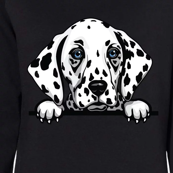 Dalmatian Dog Breed Popping Up Fun Dalmatian Owner Womens California Wash Sweatshirt