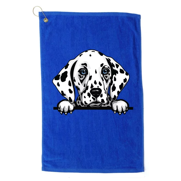 Dalmatian Dog Breed Popping Up Fun Dalmatian Owner Platinum Collection Golf Towel