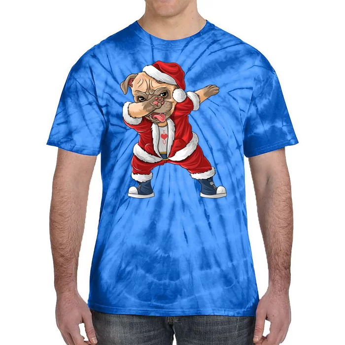 Dabbing Dog Bulldog Dab Dance Xmas Pajama Merry Christmas Cute Gift Tie-Dye T-Shirt