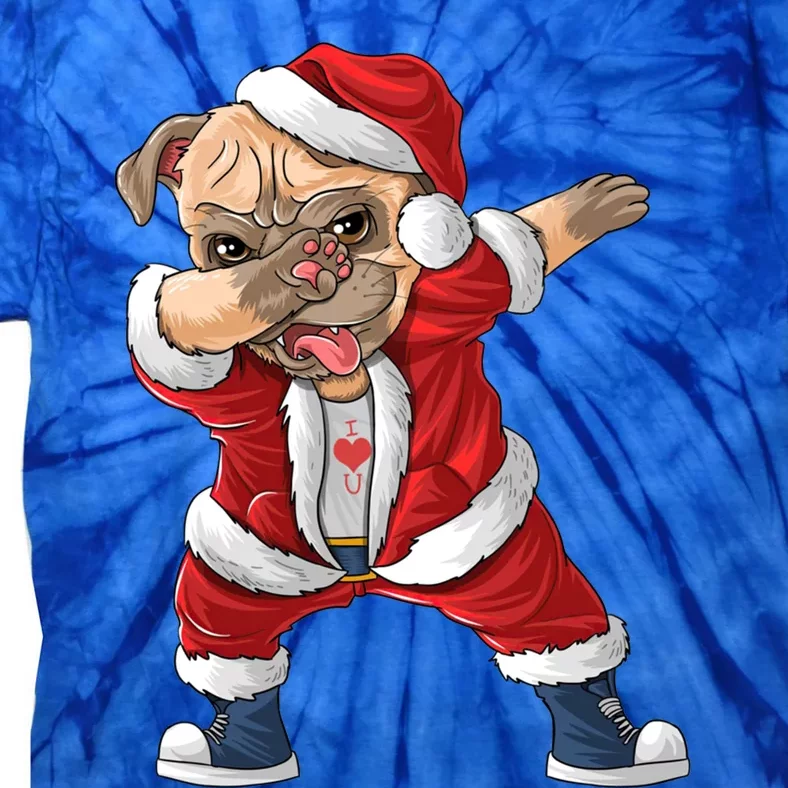 Dabbing Dog Bulldog Dab Dance Xmas Pajama Merry Christmas Cute Gift Tie-Dye T-Shirt