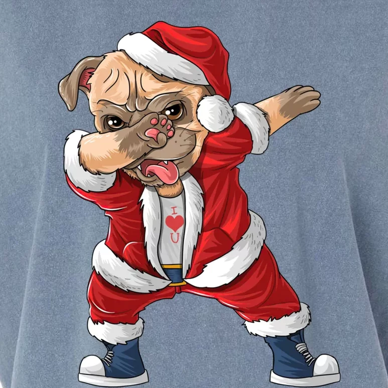 Dabbing Dog Bulldog Dab Dance Xmas Pajama Merry Christmas Cute Gift Garment-Dyed Women's Muscle Tee